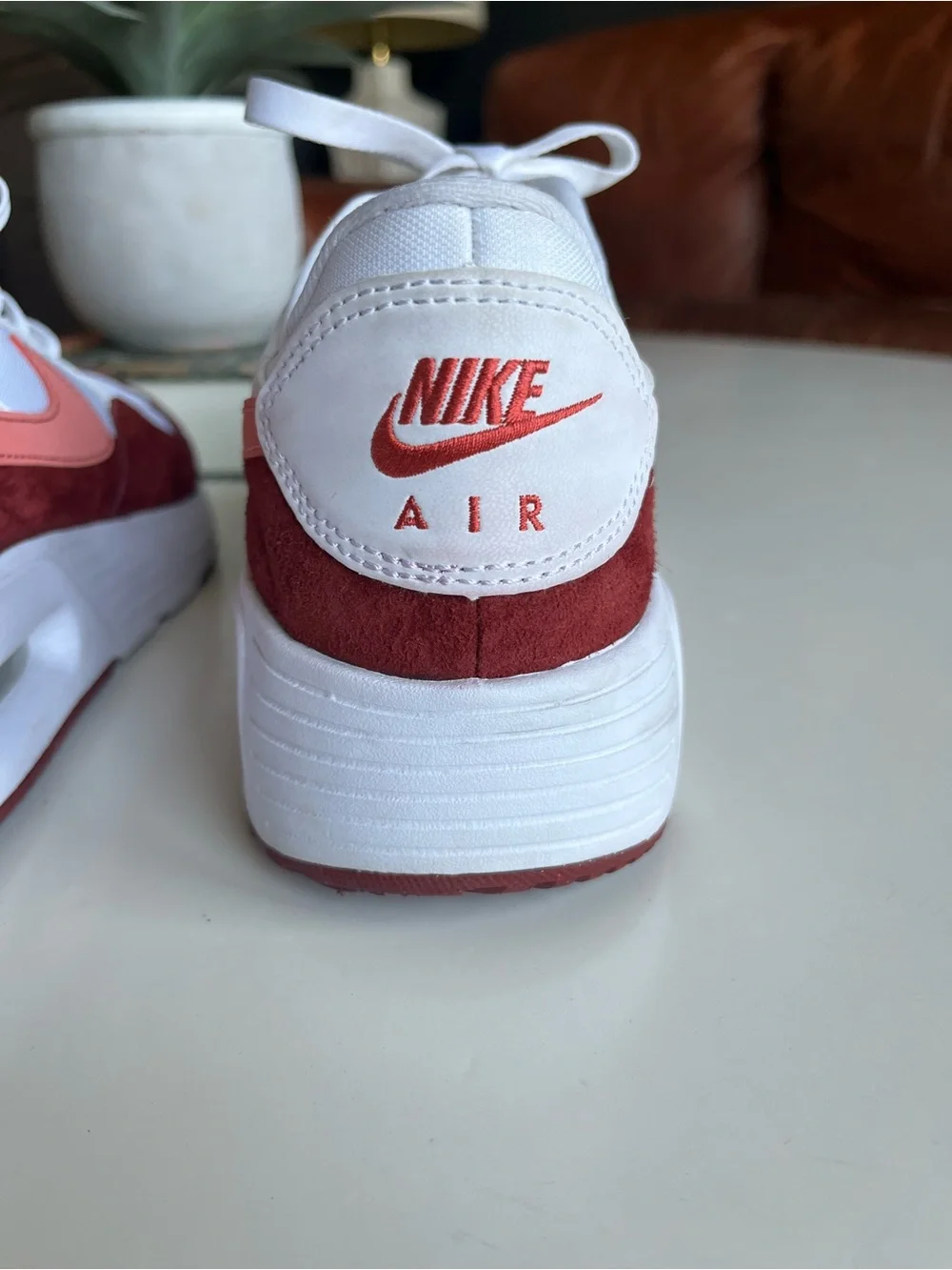 Nike Air Max SC ✨ White & Burgundy Sz 7